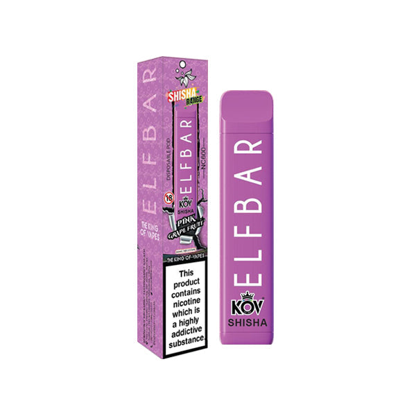 Expired :20mg Elf Bar Kov Shisha Range NC600 Disposable Vape Pod 600 Puffs