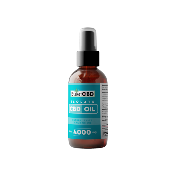 Bullet CBD 4000mg Pure CBD Isolate MCT Oil Spray - 50ml