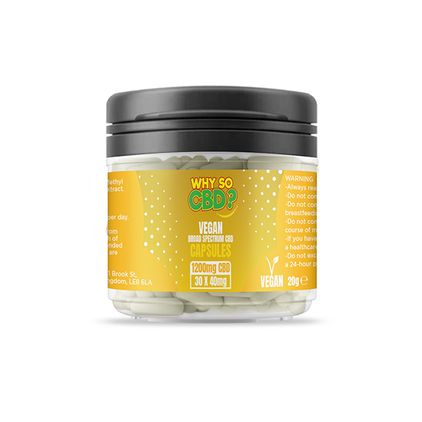 Why So CBD? 1200mg CBD Vegan Capsules - 30 Caps